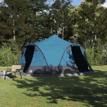 vidaXL Σκηνή Dome 4 Ατόμων με στέγη Μπλε 505 x 450 x 248 εκ.