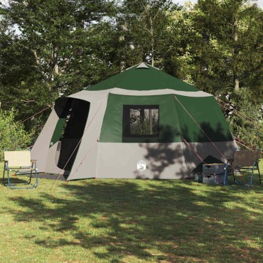 vidaXL Καμπίνα Σκηνή 12-Ατόμων Πράσινο και Γκρι 500 x 500 x 294 εκ.