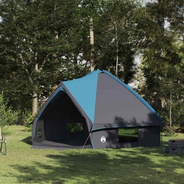 vidaXL Τέντα Teepee 10 Ατόμων 10 άτομο Μπλε και Γκρι