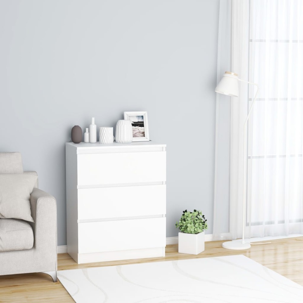 vidaXL Συρταριέρα Λευκή 60x35x76cm από Επεξεργασμένο Ξύλο 1 τεμ.