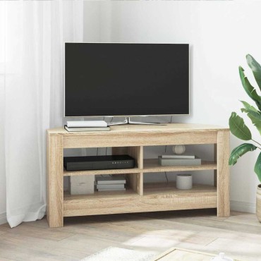 vidaXL ΓωνιακήΒάσηΤηλεόρασης 102x40,5x45cm Δρύς Sonoma