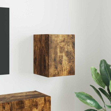 vidaXL Ντουλάπι Τηλεόρασης Τοίχου 30x31x40cm Καπνιστό Δρύς