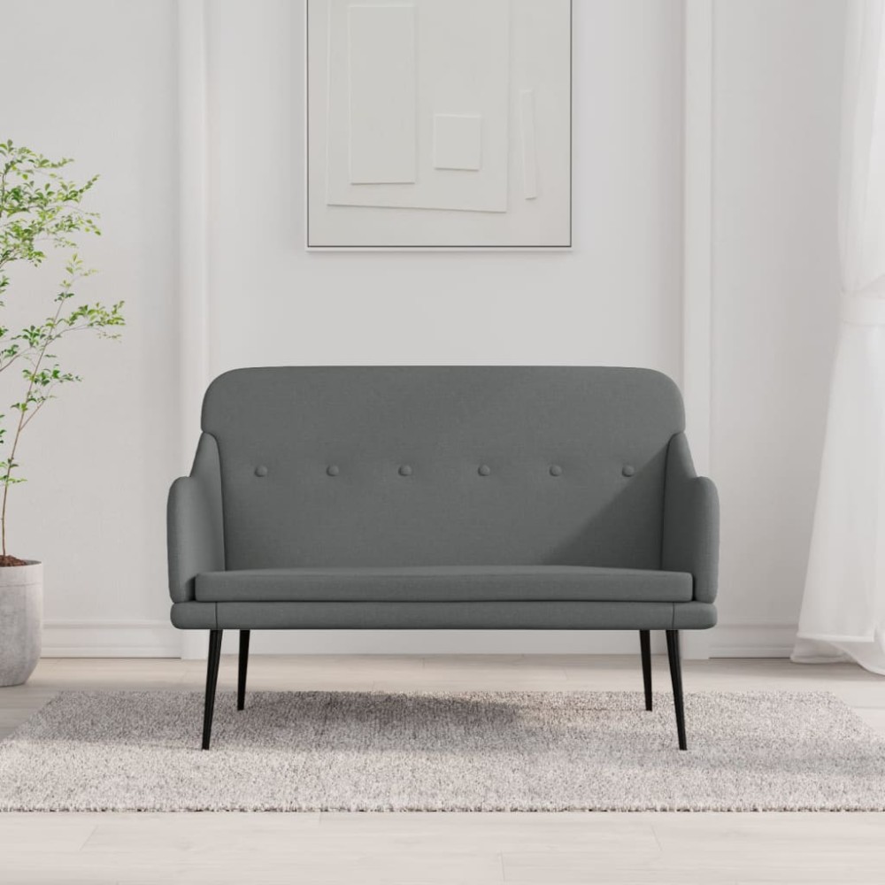 vidaXL Πάγκος Σκούρο Γκρι 110x76x80cm Υφασμάτινος 1 τεμ.