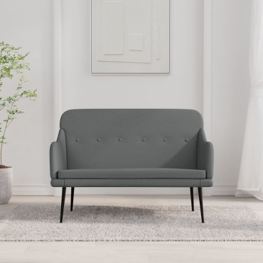 vidaXL Πάγκος Σκούρο Γκρι 110x76x80cm Υφασμάτινος 1 τεμ.