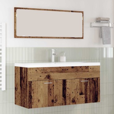 vidaXL Ντουλάπι Μπάνιου Παλιό ξύλο 100x38,5x46cm