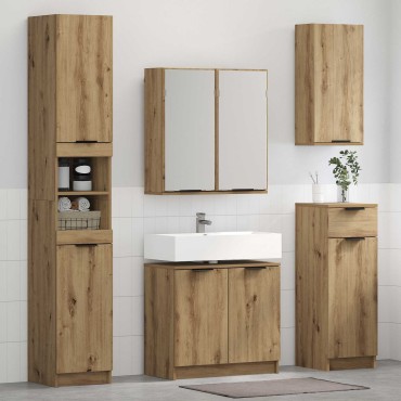 vidaXL Σετ Επίπλων Μπάνιου 5 τεμ. Artisan Oak 64,5x33,5x59cm
