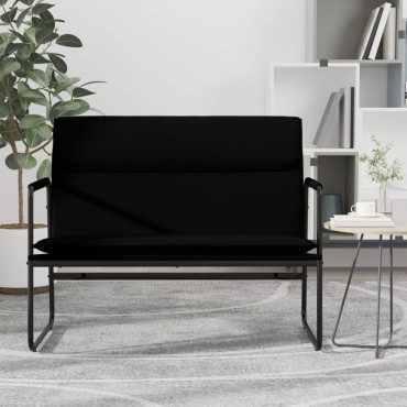 vidaXL Πάγκος Μαύρος 100x64x80cm από Συνθετικό Δέρμα 1 τεμ.
