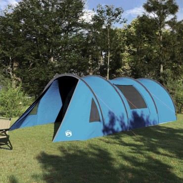 vidaXL Σκηνή Σήματος 4 Ατόμων Μπλε και Γκρι 778 x 356 x 210 εκ