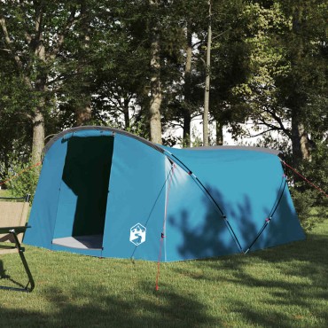 vidaXL Σκηνή Σήματος 4 Ατόμων Μπλε και Γκρι 318 x 275 x 140 εκ.
