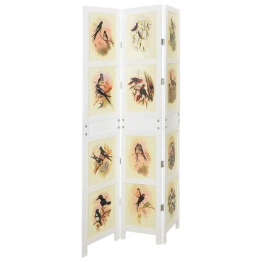 vidaXL Ρομδιβίδερ Πάνελ Λευκό 106x165cm MDF