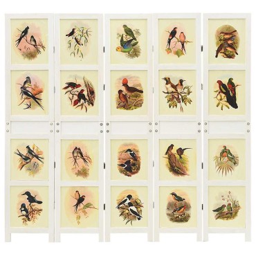 vidaXL Ρομδιβίδερ Πάνελ Λευκό 176,5x165cm MDF