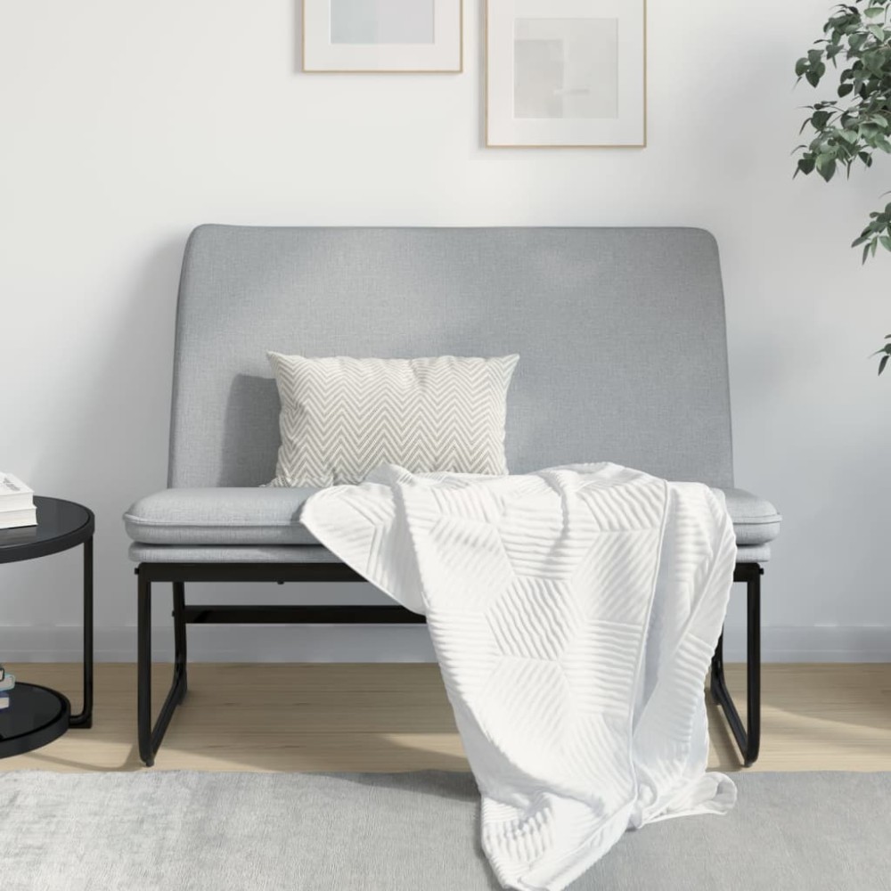 vidaXL Πάγκος Ανοιχτό Γκρι 100x75x76cm Υφασμάτινος 1 τεμ.