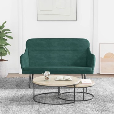 vidaXL Πάγκος Σκούρο Πράσινο 110x76x80cm Βελούδινος 1 τεμ.