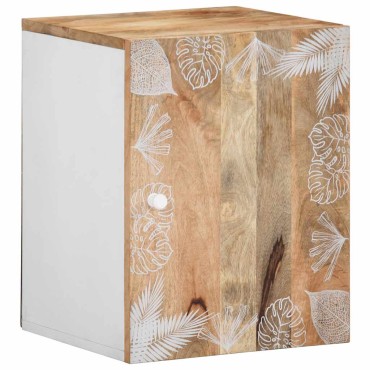 vidaXL κρεμαστό ντουλάπι μπάνιου 38x33,5x48cm μασίφ ξύλο Mango