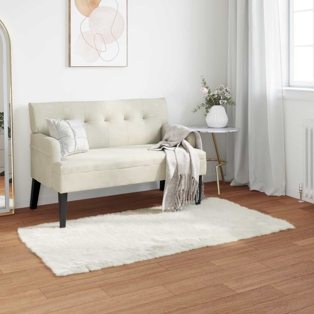 vidaXL Χαλί από τεχνητό πρόβειο δέρμα TAFALLA Λευκό 60x110cm