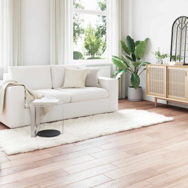 vidaXL Χαλί από τεχνητό πρόβειο δέρμα TAFALLA Λευκό 80x250cm