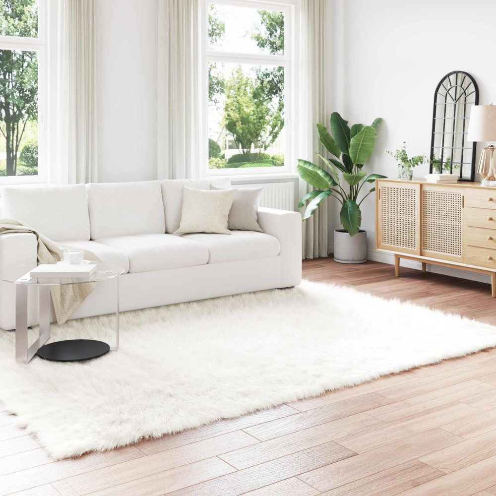 vidaXL Χαλί από τεχνητό πρόβειο δέρμα TAFALLA Λευκό 240x340cm