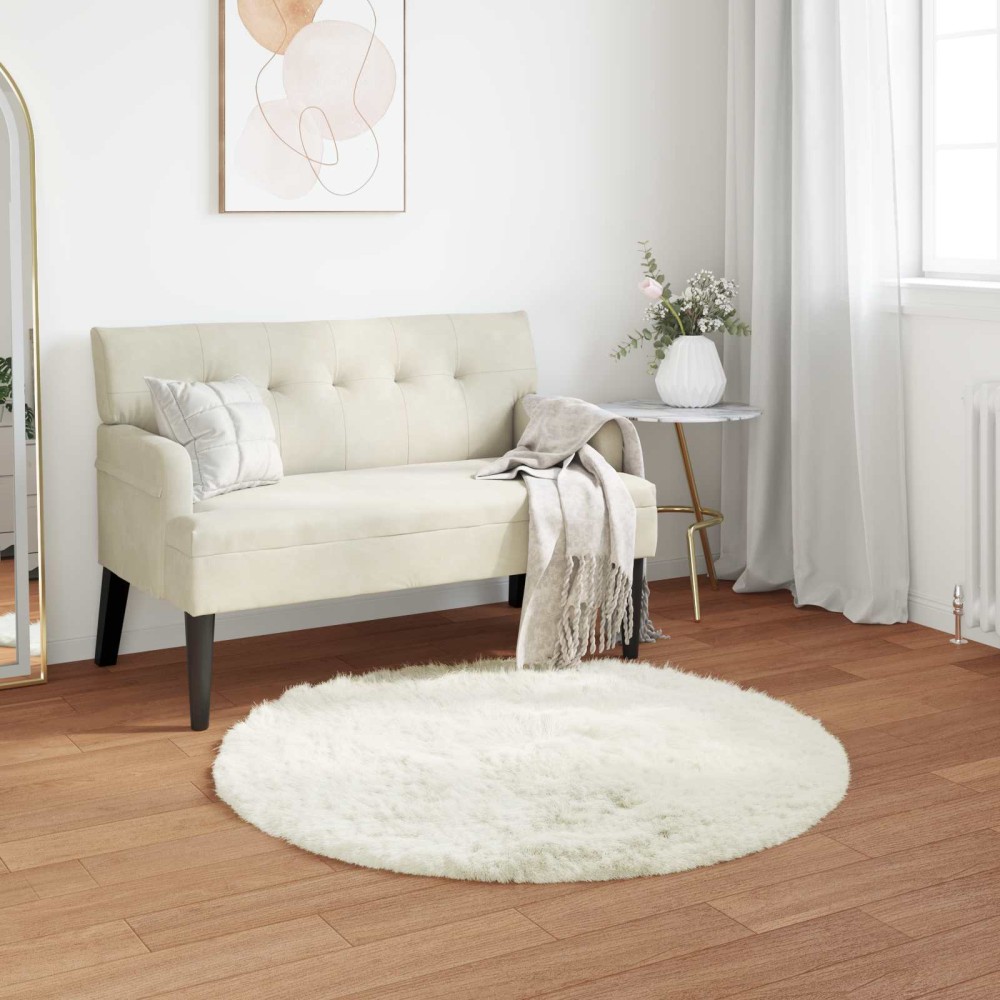 vidaXL Χαλί από τεχνητό πρόβειο δέρμα TAFALLA Λευκό 80x80cm