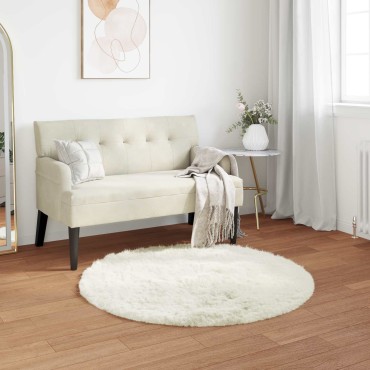 vidaXL Χαλί από τεχνητό πρόβειο δέρμα TAFALLA Λευκό 80x80cm