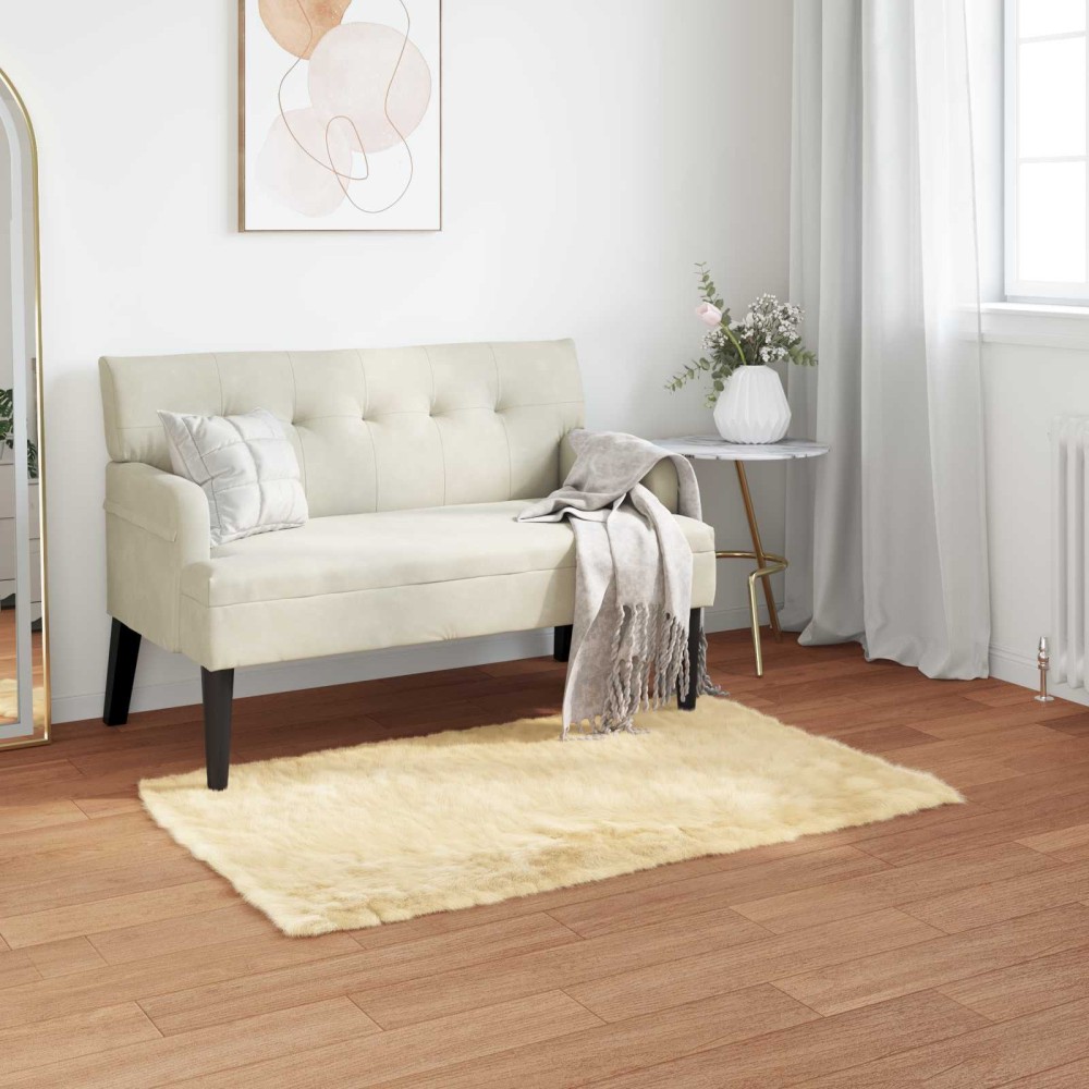 vidaXL Χαλί από τεχνητό πρόβειο δέρμα TAFALLA Κρεμ 80x150cm