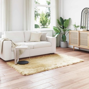 vidaXL Χαλί από τεχνητό πρόβειο δέρμα TAFALLA Κρεμ 160x230cm