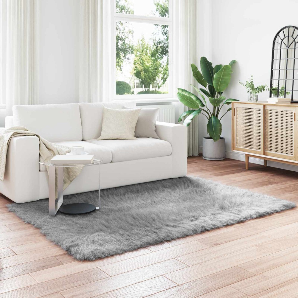 vidaXL Χαλί από τεχνητό πρόβειο δέρμα TAFALLA Γκρι 140x200cm