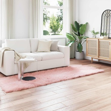 vidaXL Χαλί από τεχνητό πρόβειο δέρμα TAFALLA Ροζ 80x250cm