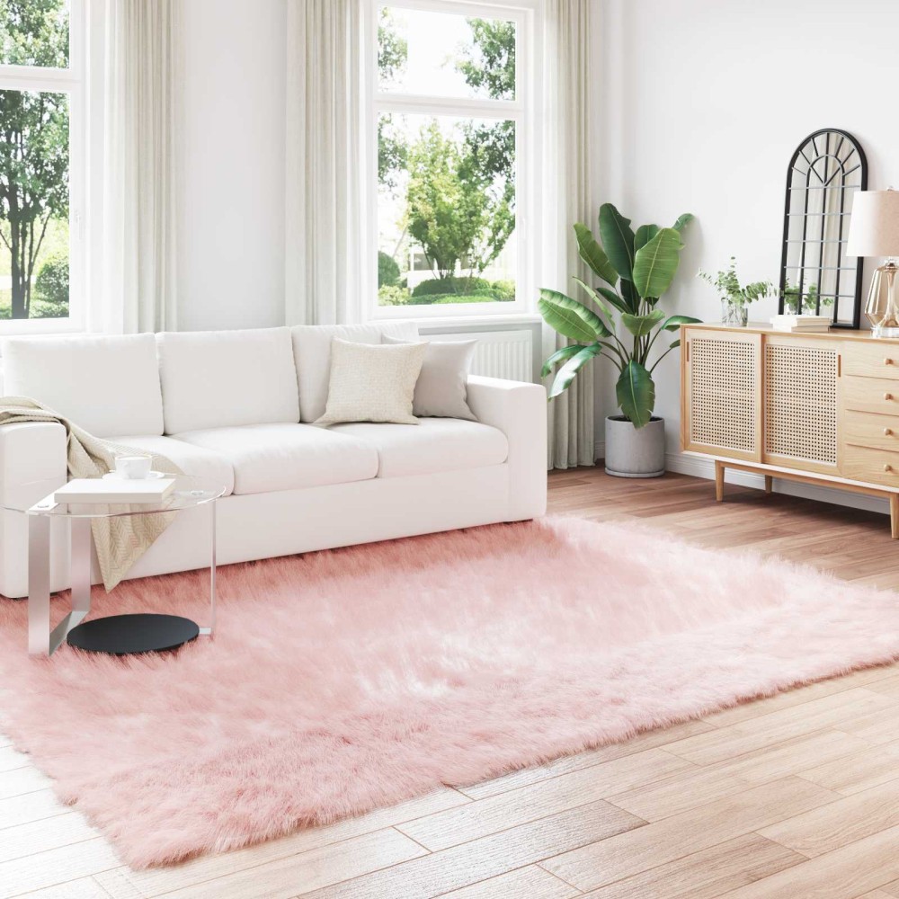vidaXL Χαλί από τεχνητό πρόβειο δέρμα TAFALLA Ροζ 240x340cm