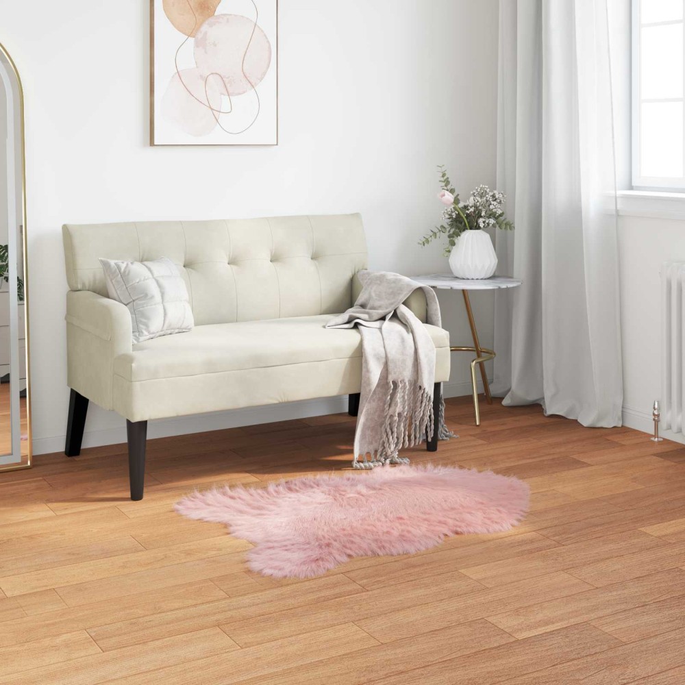 vidaXL Χαλί από τεχνητό πρόβειο δέρμα TAFALLA Ροζ 80x120cm