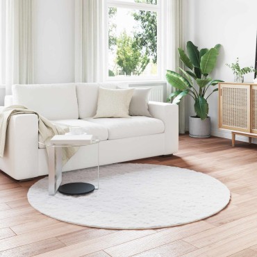 vidaXL Αντιολισθητικό χαλί από τεχνητή κουνελιού OLITE Λευκό 200x200cm