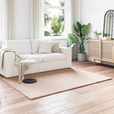 vidaXL Χαλιά Ψεύτικου Κουνελιού Olite Taupe 140x200cm Πολυεστέρας