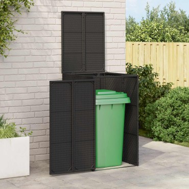 vidaXL Κουτί Κάδου Σκύλου Μαύρο 65 x 80 x 115 εκ. Πολυαιθυλένιο