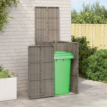 vidaXL Κουτί Κάδου Σκύλου Γκρι 65 x 80 x 115 εκ. Πολυαιθυλένιο