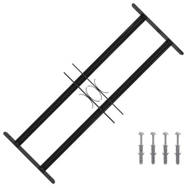 vidaXL Γρίλια Παραθύρου Μαύρο 76 x 30 εκ Χάλυβας με επίστρωση πούδρας