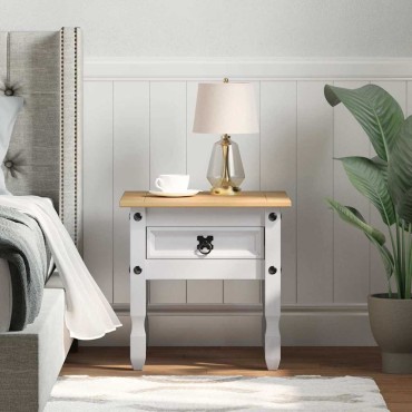 vidaXL End Table CORONA Λευκό 50x50x50 εκατοστά 50x50x50cm