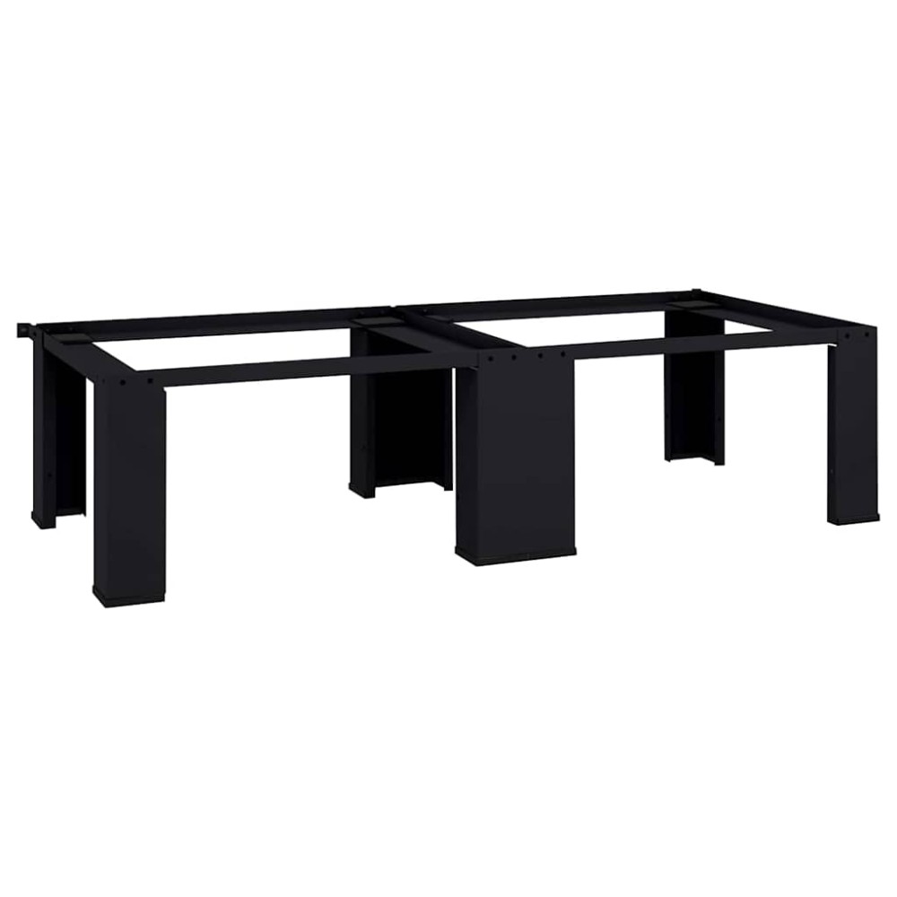 vidaXL Βάση Πλυντηρίου Ρούχων 2 τμχ. Μαύρο 127 x 54,5 x 32,5 εκ Ατσάλι