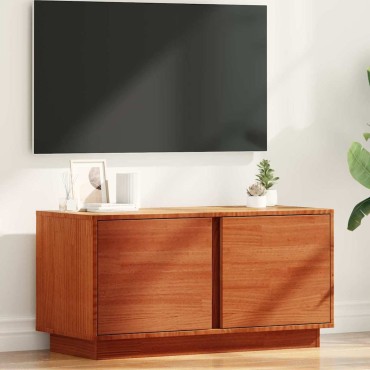 vidaXL Ντουλάπι TV Κερωτό καφέ 80x35x40,5cm Στερεά ξυλεία πεύκου