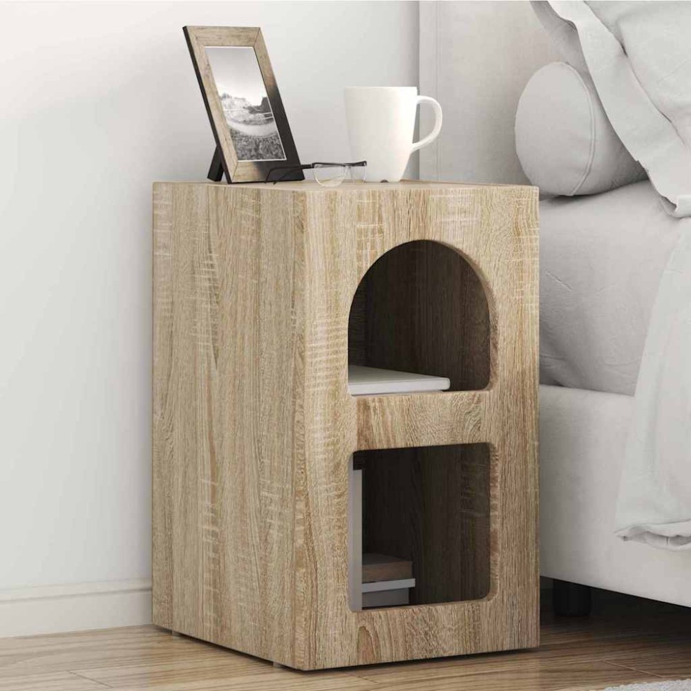 vidaXL Κομοδίνο ELST Δρύς Sonoma 29,5x33,5x50 εκ 1 τεμ.