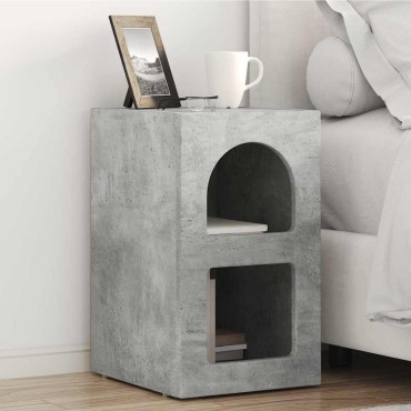 vidaXL Κομοδίνο ELST Σκυρόδεμα Γκρι 29,5x33,5x50 εκ 1 τεμ.