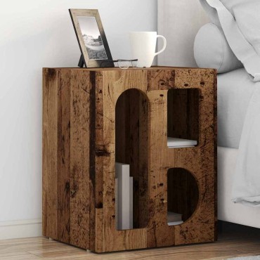 vidaXL Κομοδίνο ELST Παλιό ξύλο 40x35x50cm Επεξεργασμένο Ξύλο 1 τεμ.