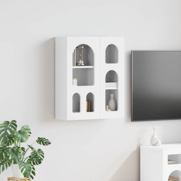 vidaXL Κρεμαστό ντουλάπι με ράφι ELST Λευκό 59x20x71,5 εκ 1 τεμ.