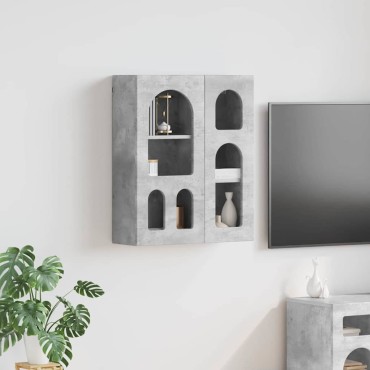 vidaXL Κρεμαστό ντουλάπι ELST Γκρι Σκυροδέματος 59x20x71,5 εκ 1 τεμ.