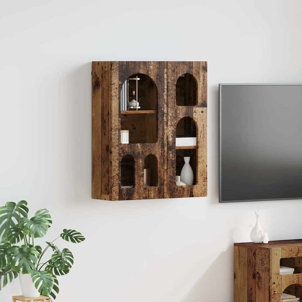 vidaXL Κρεμαστό ντουλάπι ELST Παλαιωμένο ξύλο 59x20x71,5 εκ 1 τεμ.
