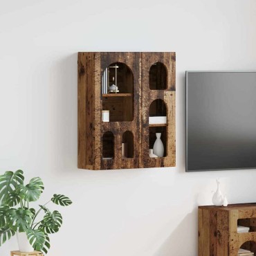vidaXL Κρεμαστό ντουλάπι ELST Παλαιωμένο ξύλο 59x20x71,5 εκ 1 τεμ.