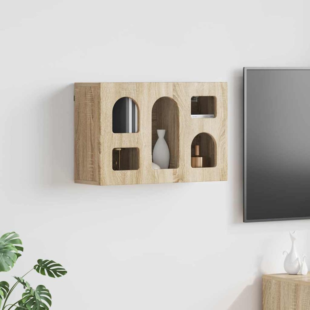 vidaXL Κρεμαστό ντουλάπι με ράφι ELST Sonoma Δρυς 60x20x40 εκ 1 τεμ.