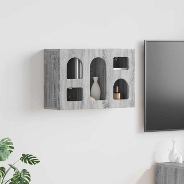 vidaXL Κρεμαστό ντουλάπι με ράφι ELST Γκρι Sonoma 60x20x40 εκ 1 τεμ.