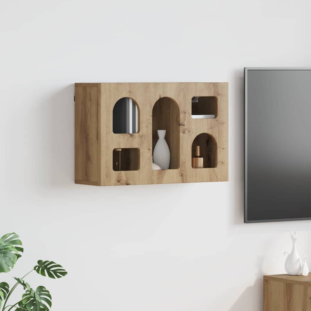 vidaXL Κρεμαστό ντουλάπι με ράφι ELST Artisan Δρυς 60x20x40 εκ 1 τεμ.