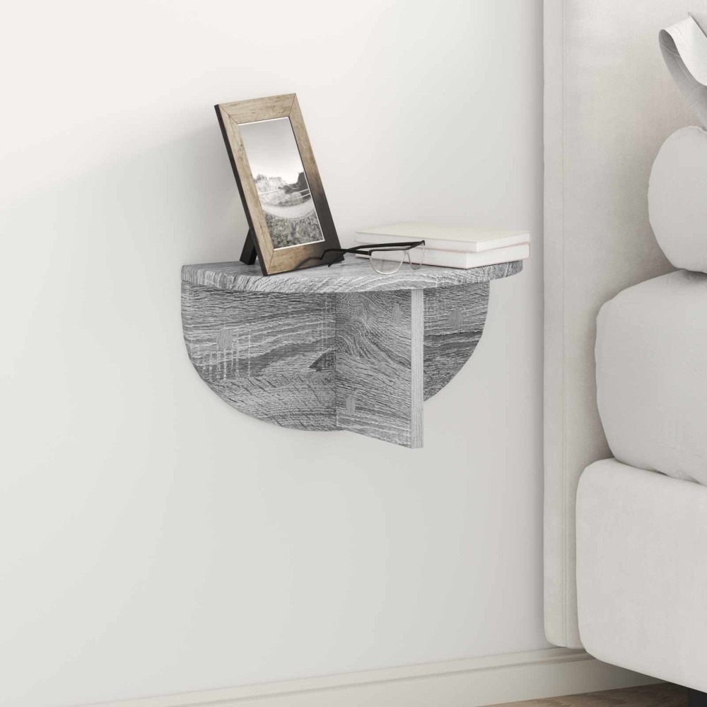 vidaXL Ράφι Τοίχου Επιτοίχιο Γκρίζο Σονομα 38x19x19 εκ 1 τεμ.