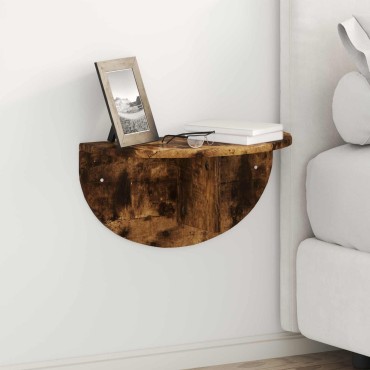 vidaXL Ράφι Τοίχου Επιτοίχιο Καπνιστό Δρύς 48x24x24 εκ 1 τεμ.