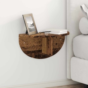 vidaXL Ράφι Τοίχου Επιτοίχιο Παλιό ξύλο 48x24x24 εκ 1 τεμ.